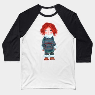 Winter Girl Baseball T-Shirt